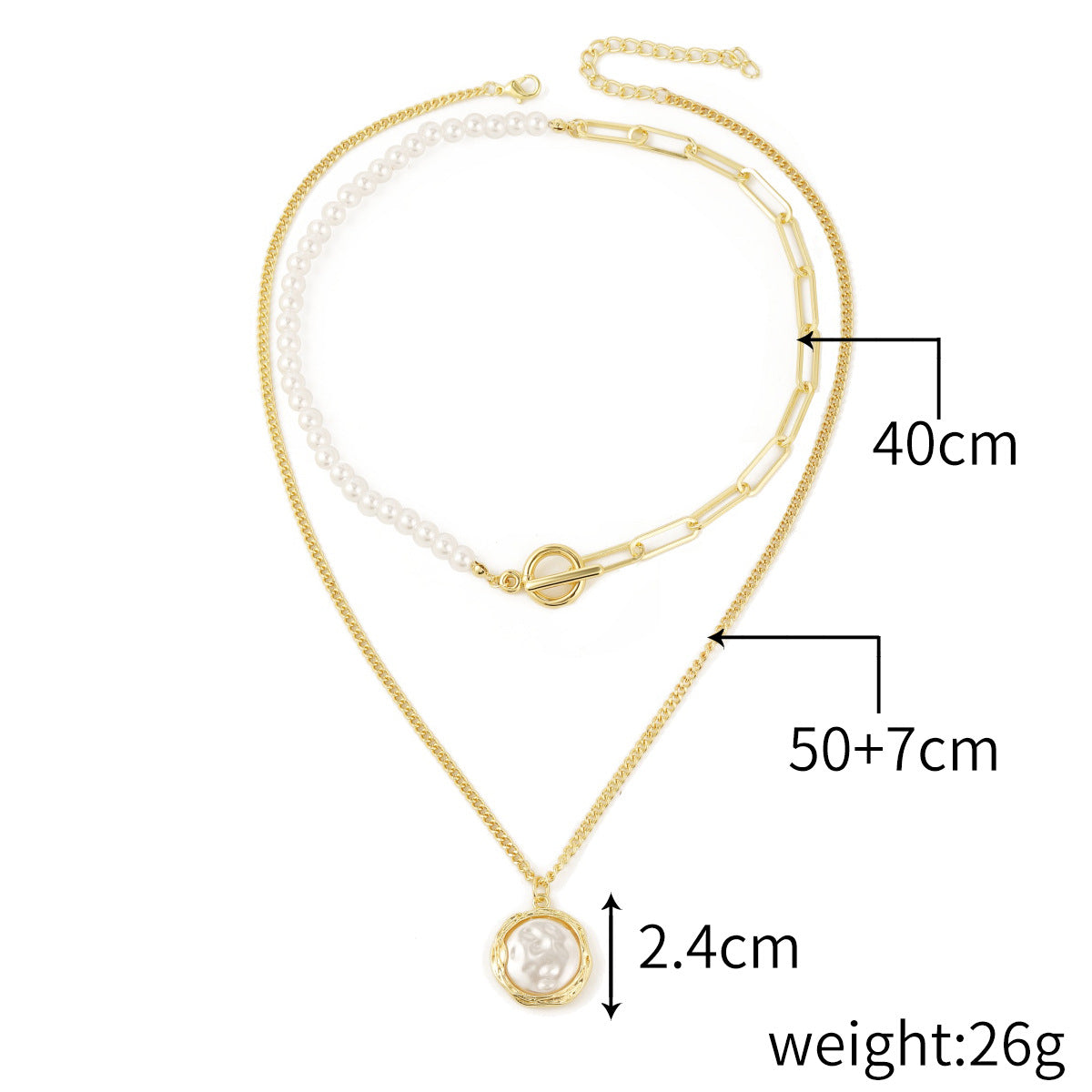 Women's Special-shaped Pearl Necklace Versatile French Advanced The Artful Oracle