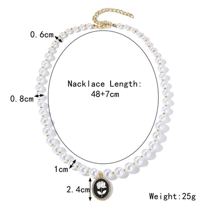 Women's Special-shaped Pearl Necklace Versatile French Advanced The Artful Oracle