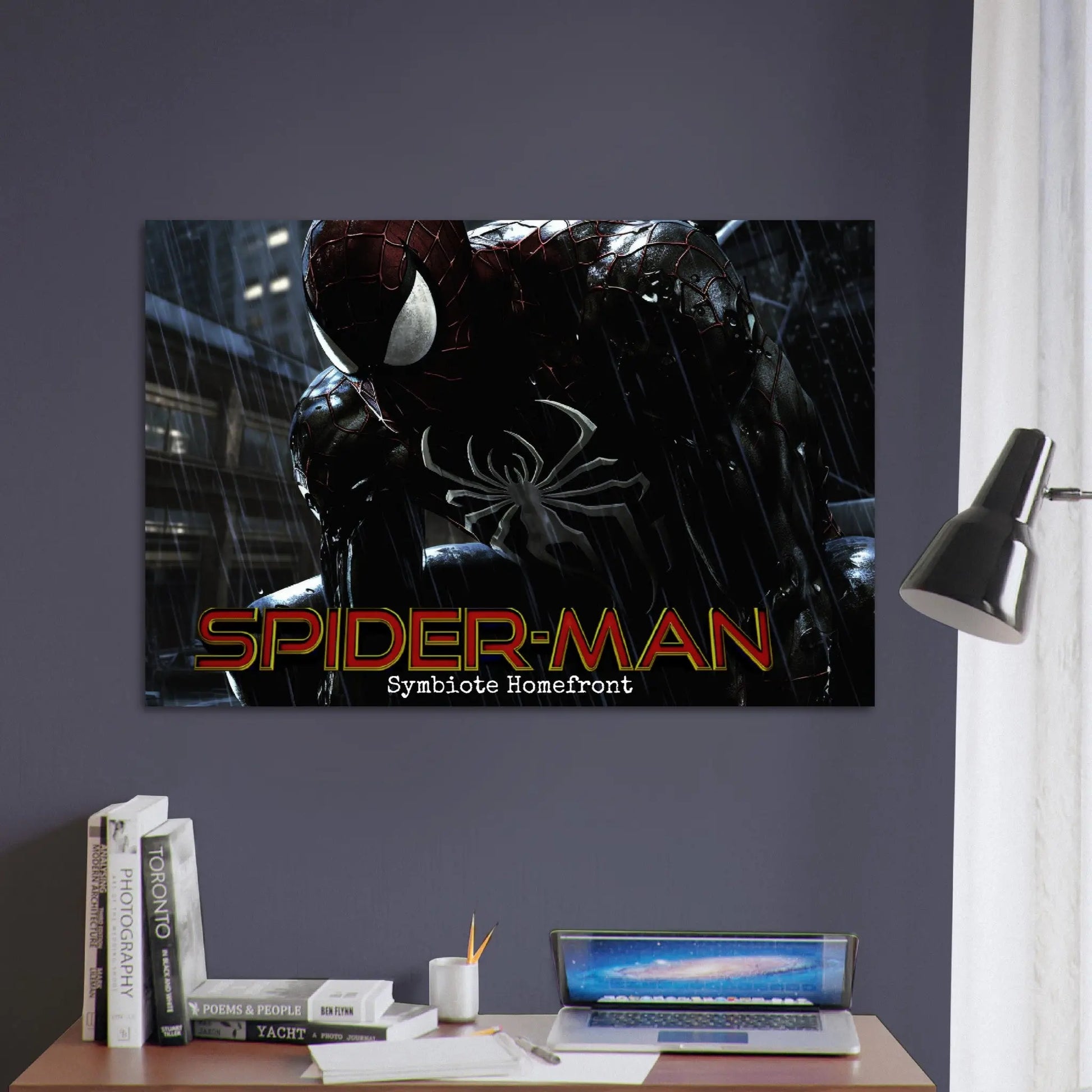 Spiderman Symbiote Homefront - Aluminum Print Gelato