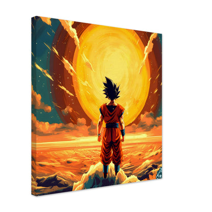 Goku on top of World - Aluminum Print Gelato