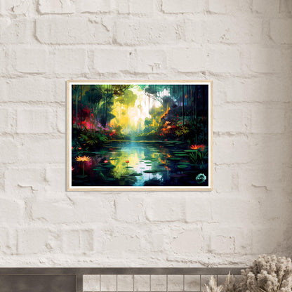 Radiance of the Rainforest - Premium Matte Paper Wooden Framed Poster Gelato