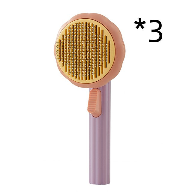 New Pet Cat Brush Hot Selling Hand-held Steel Wire Self-cleaning Comb Looper For Hair Removal The Artful Oracle