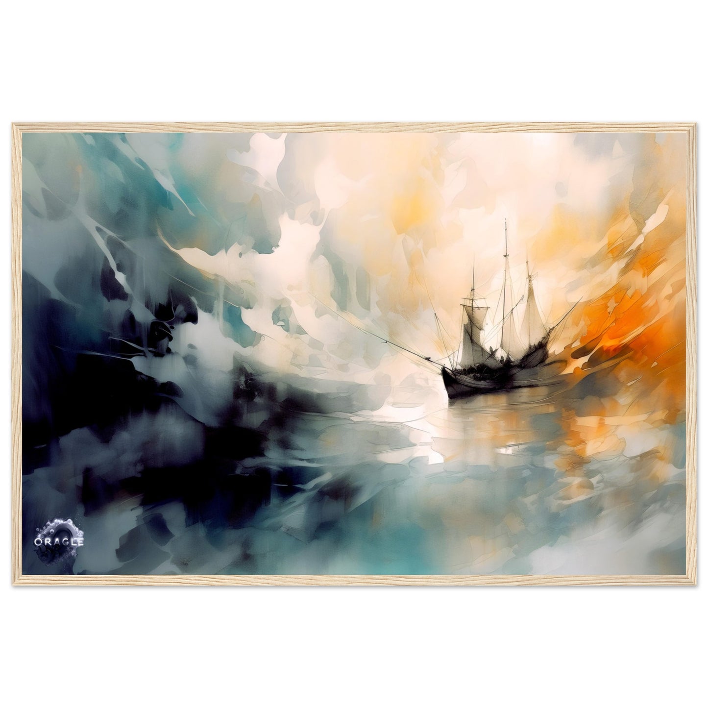 Taking the Storm HeadON - Premium Matte Paper Wooden Framed Poster Gelato