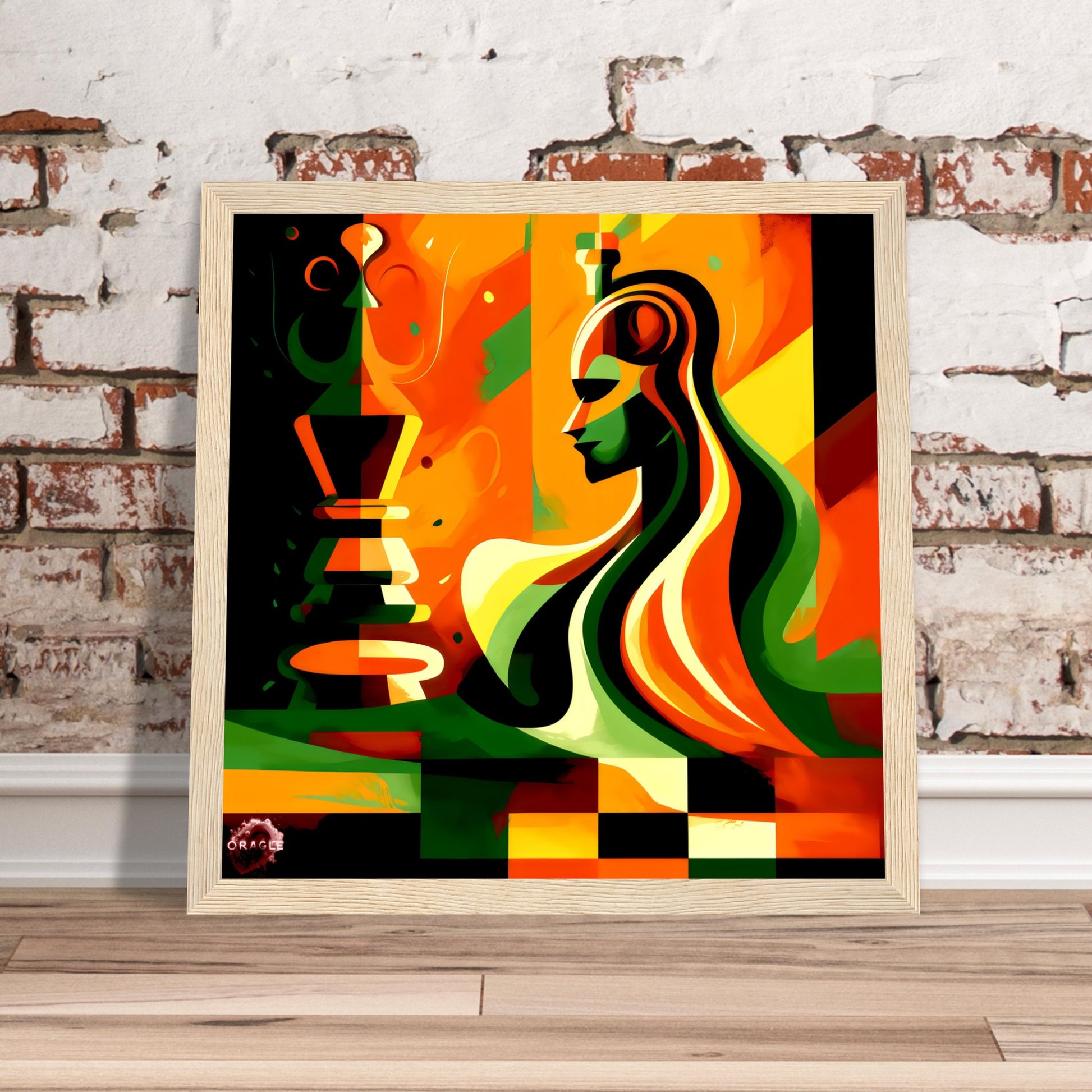 The Queen's Gambit: Mastering the Most Powerful Chess Piece - Premium Matte Paper Wooden Framed Poster Gelato