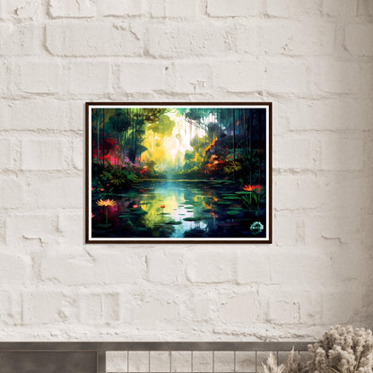 Radiance of the Rainforest - Premium Matte Paper Wooden Framed Poster Gelato