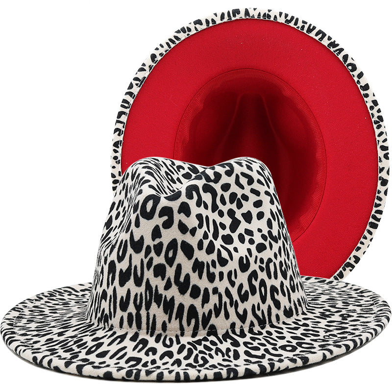 Men's And Women's Fashionable All-match Milky White Leopard Print Woolen Hat The Artful Oracle