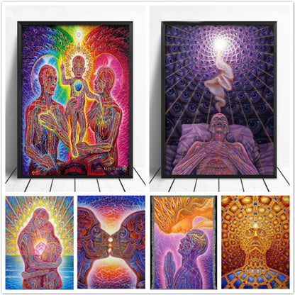 Abstract Psychedelic Alex Poster Canvas Painting The Artful Oracle