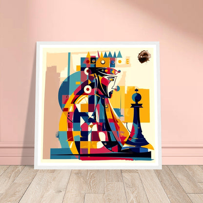 Abstract Elegance: The Queen's Reign - Premium Matte Paper Wooden Framed Poster Gelato