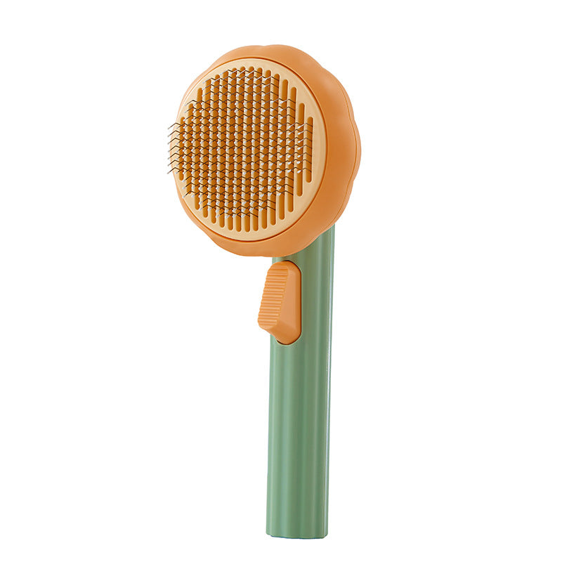 New Pet Cat Brush Hot Selling Hand-held Steel Wire Self-cleaning Comb Looper For Hair Removal The Artful Oracle