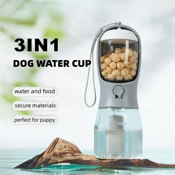 Dog Water Cup Drinking Food Garbage Bag Three-in-one Portable Small Multi-functional Pet Cups Pets Supplies The Artful Oracle