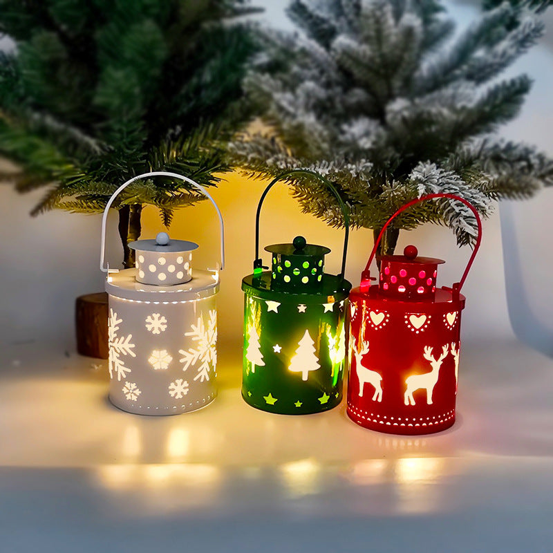 Christmas Candle Lights LED Small Lanterns Wind Lights Electronic Candles Nordic Style Creative Holiday Decoration Decorations The Artful Oracle