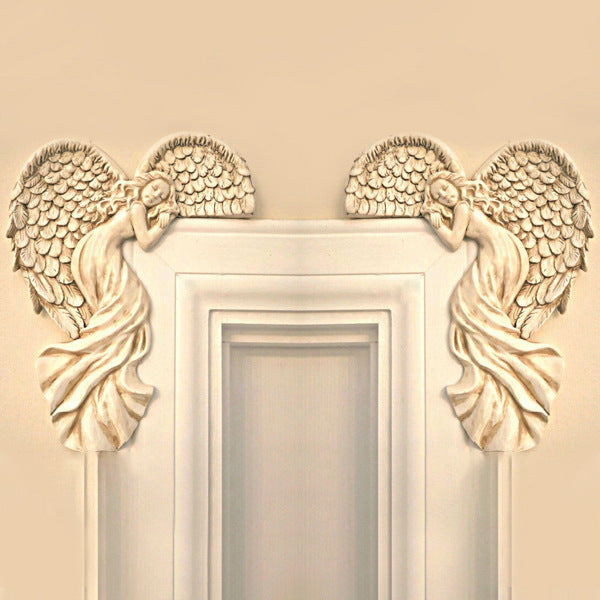 Door Frame Angel Wings Sculpture Resin Crafts The Artful Oracle