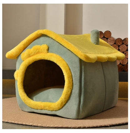 Foldable Dog House Pet Cat Bed Winter Dog Villa Sleep Kennel Removable Nest Warm Enclosed Cave Sofa Pets Supplies The Artful Oracle