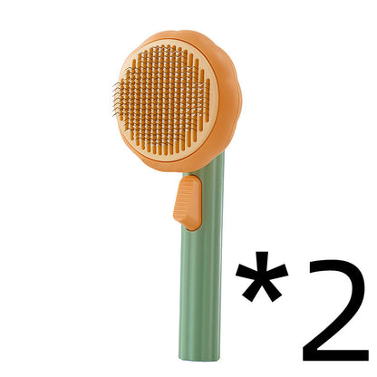 New Pet Cat Brush Hot Selling Hand-held Steel Wire Self-cleaning Comb Looper For Hair Removal The Artful Oracle