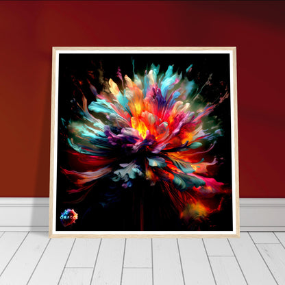 Inkfire: Vivid Watercolor Bursts - Premium Matte Paper Wooden Framed Poster Gelato