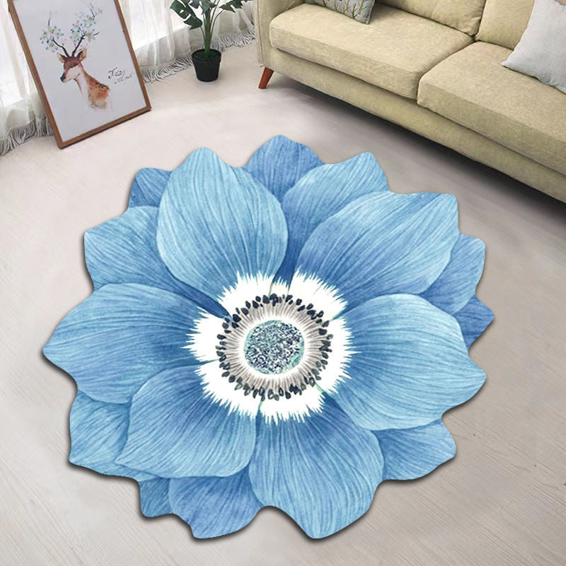 Creative Flower Living Room Tea Table Blanket Nordic Household Bedroom Floor Mat The Artful Oracle