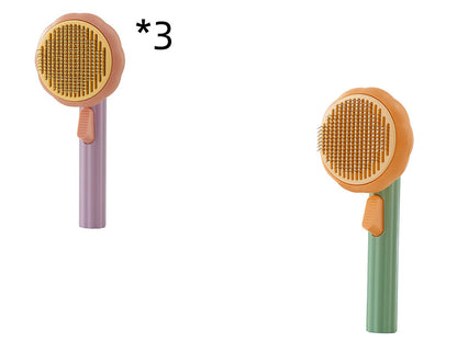 New Pet Cat Brush Hot Selling Hand-held Steel Wire Self-cleaning Comb Looper For Hair Removal The Artful Oracle