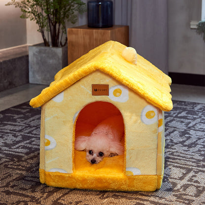 Foldable Dog House Pet Cat Bed Winter Dog Villa Sleep Kennel Removable Nest Warm Enclosed Cave Sofa Pets Supplies The Artful Oracle