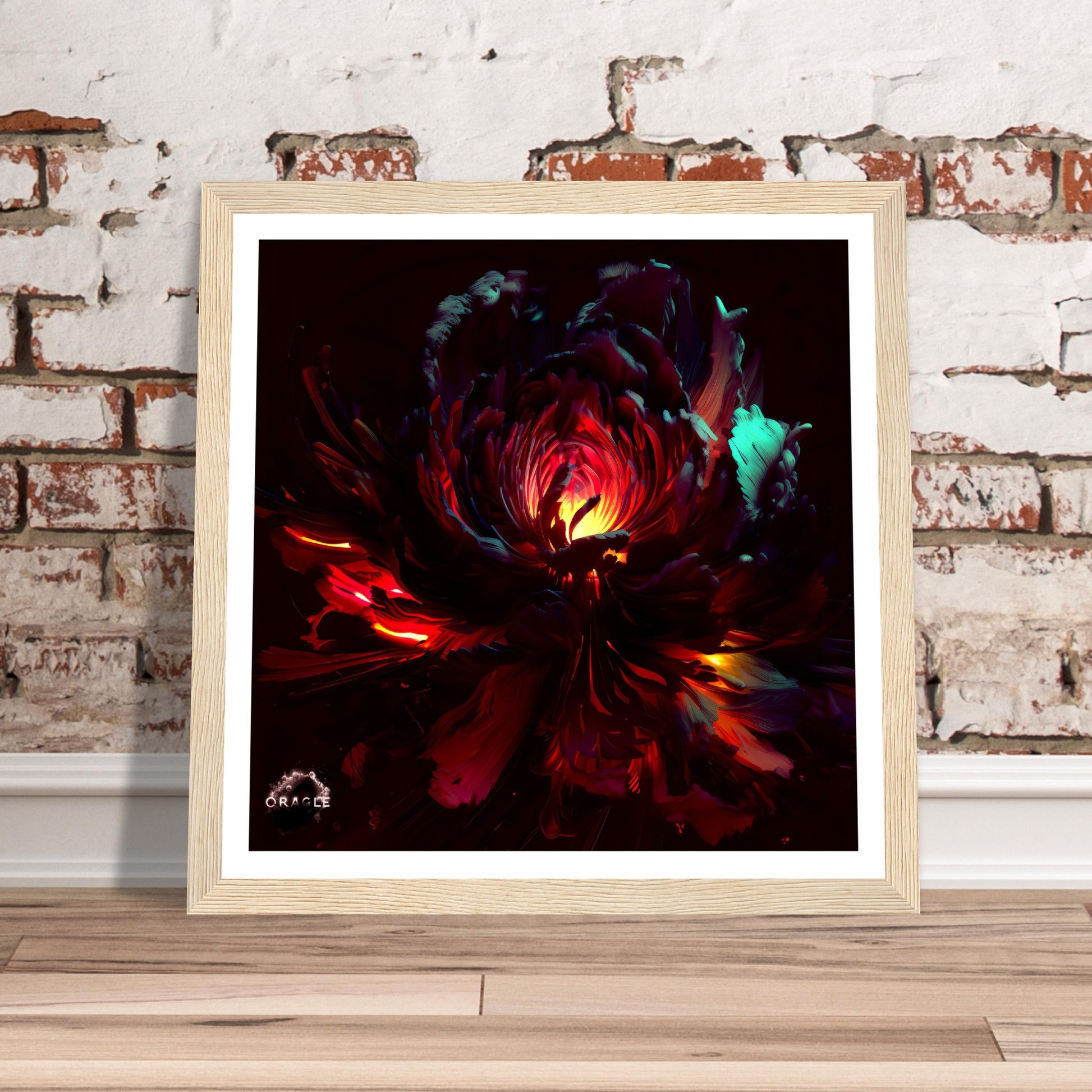 Illuminated Blossom - Premium Matte Paper Wooden Framed Poster Gelato