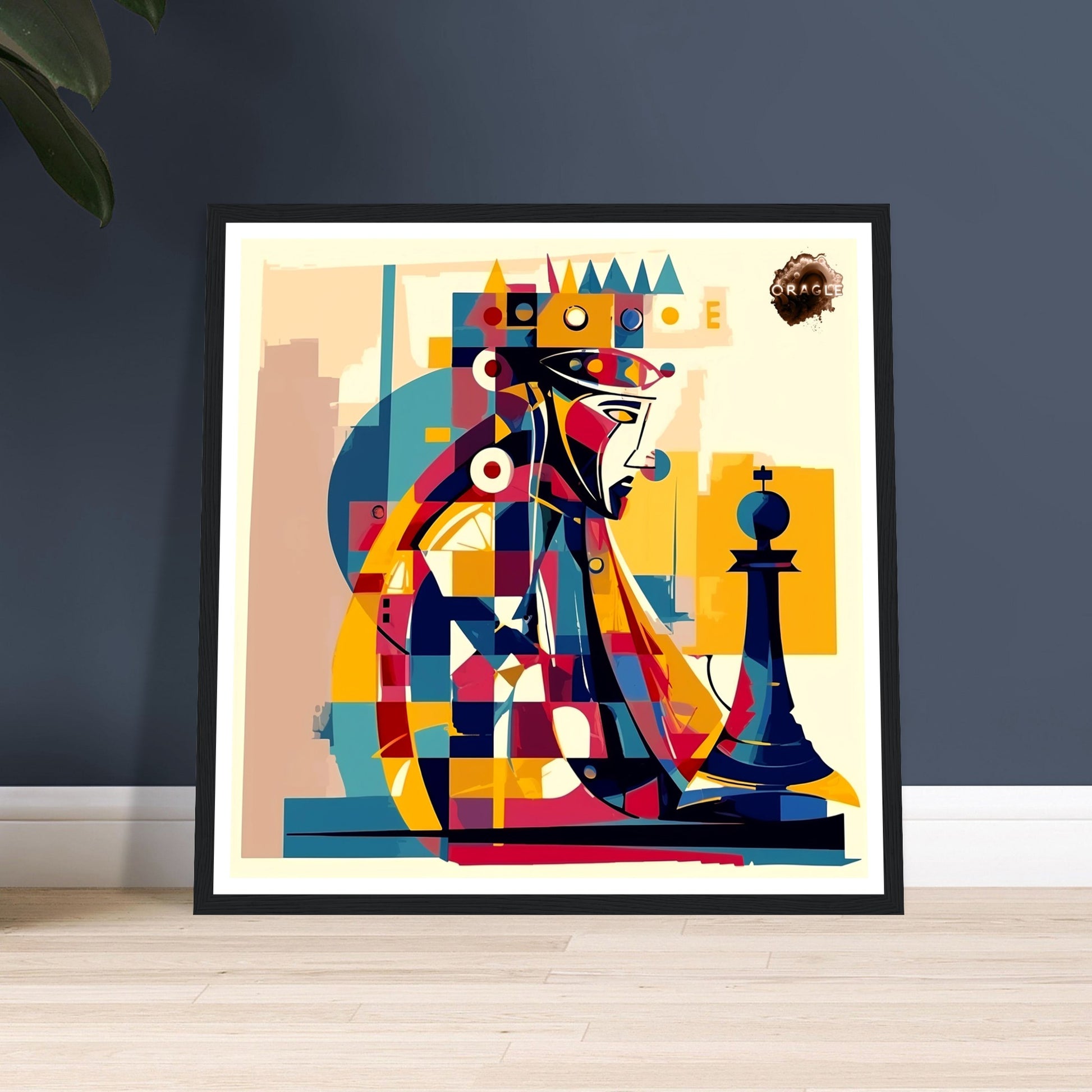 Abstract Elegance: The Queen's Reign - Premium Matte Paper Wooden Framed Poster - Premium Semi-Glossy Paper Wooden Framed Poster Gelato