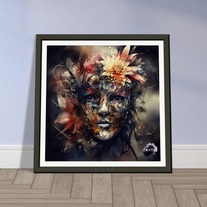 Petal Sprite: The Flower Nymph - Premium Matte Paper Wooden Framed Poster Gelato