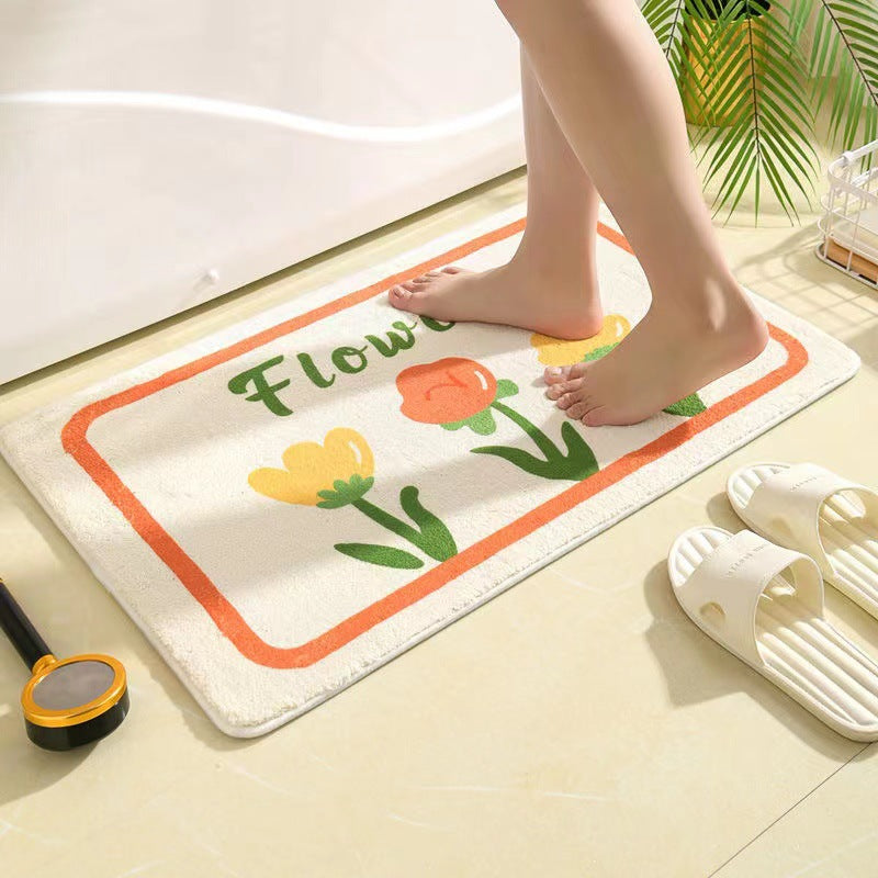 Bathroom Toilet Door Absorbent Non-slip Mat The Artful Oracle