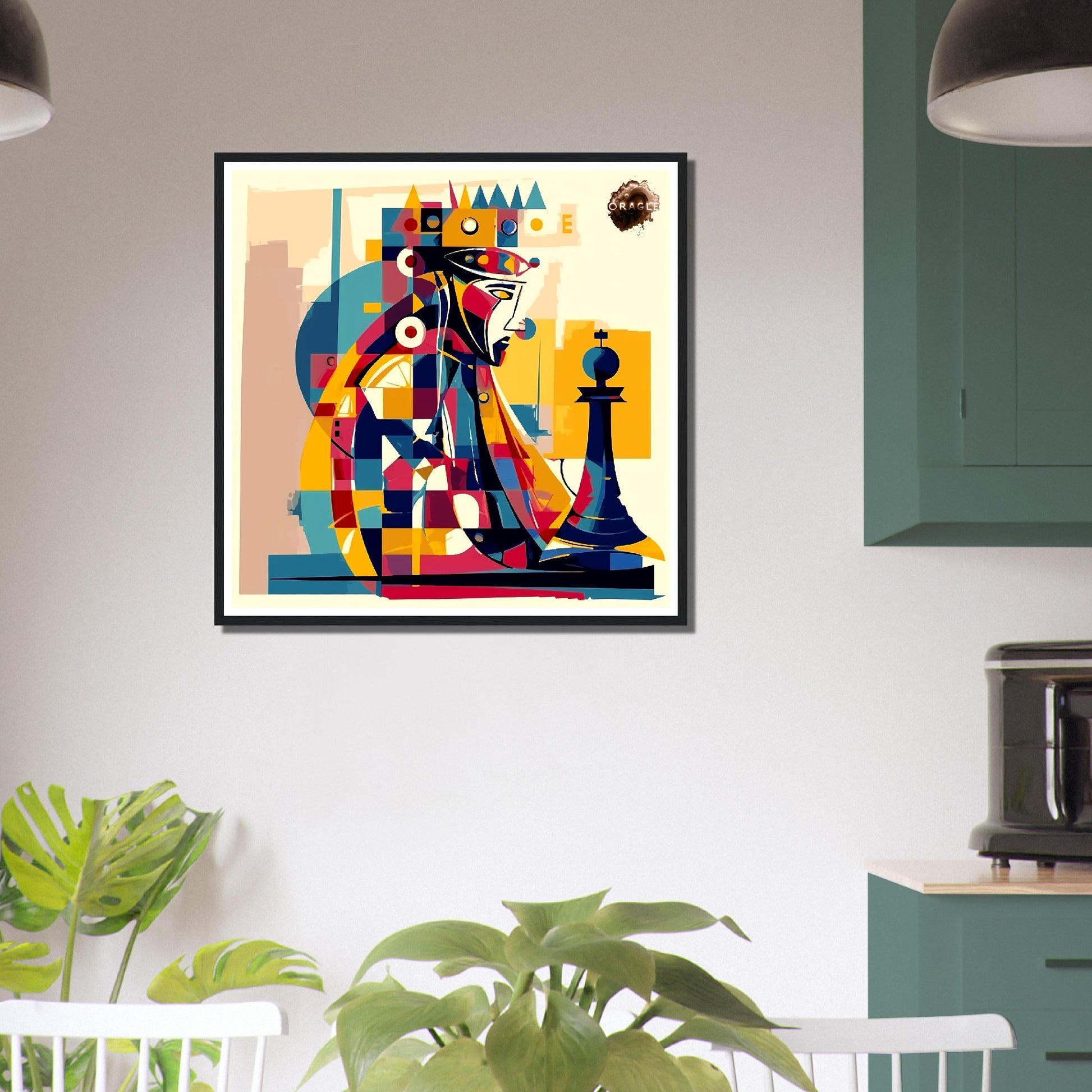 Abstract Elegance: The Queen's Reign - Premium Matte Paper Wooden Framed Poster Gelato