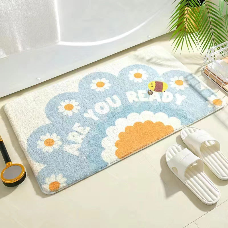 Bathroom Toilet Door Absorbent Non-slip Mat The Artful Oracle