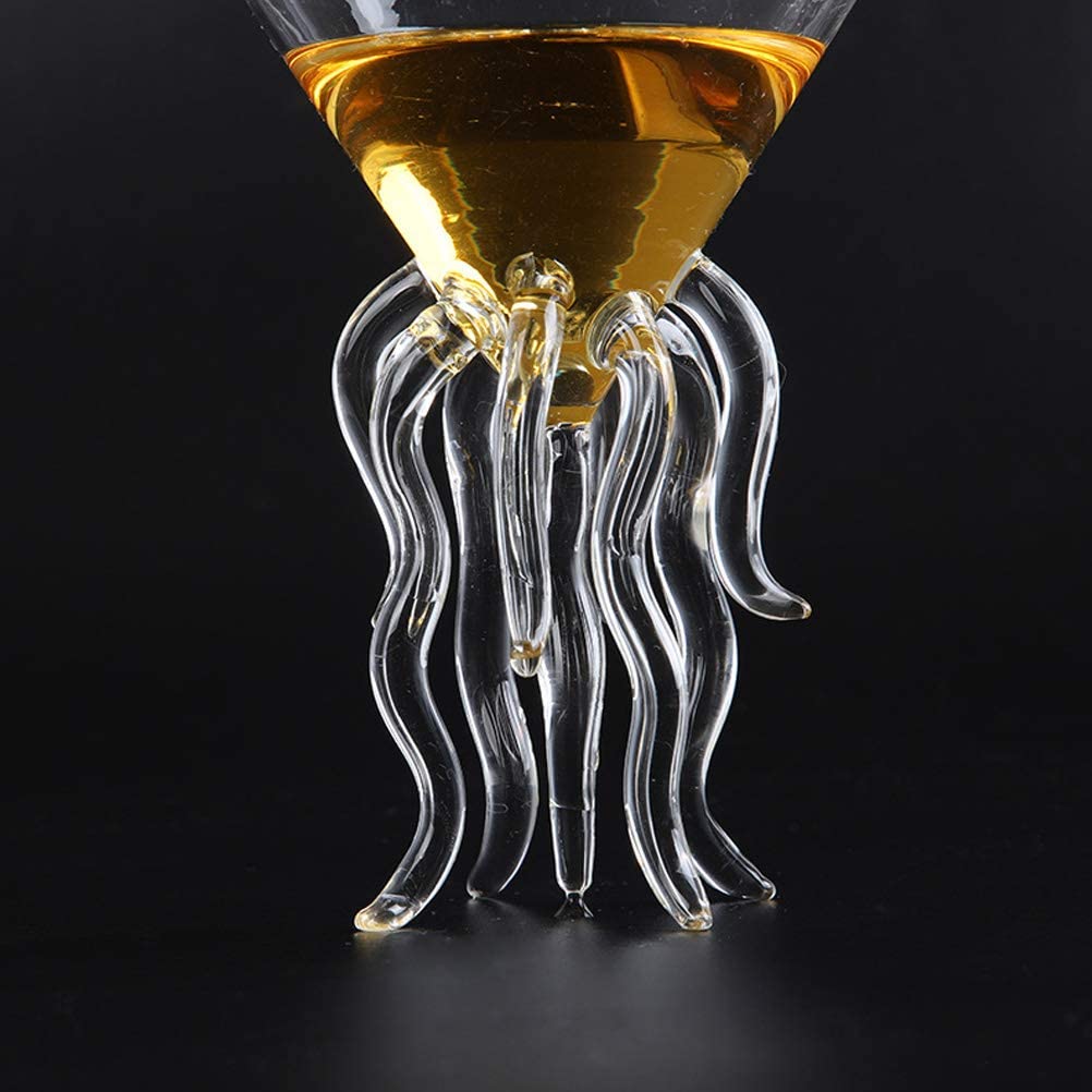 Creative Aquarium 3D Jellyfish Molecular Cocktail Glass For Bar Nightclub Party Scaleph Octopus Alviero Martini Wine Glasses Cup The Artful Oracle