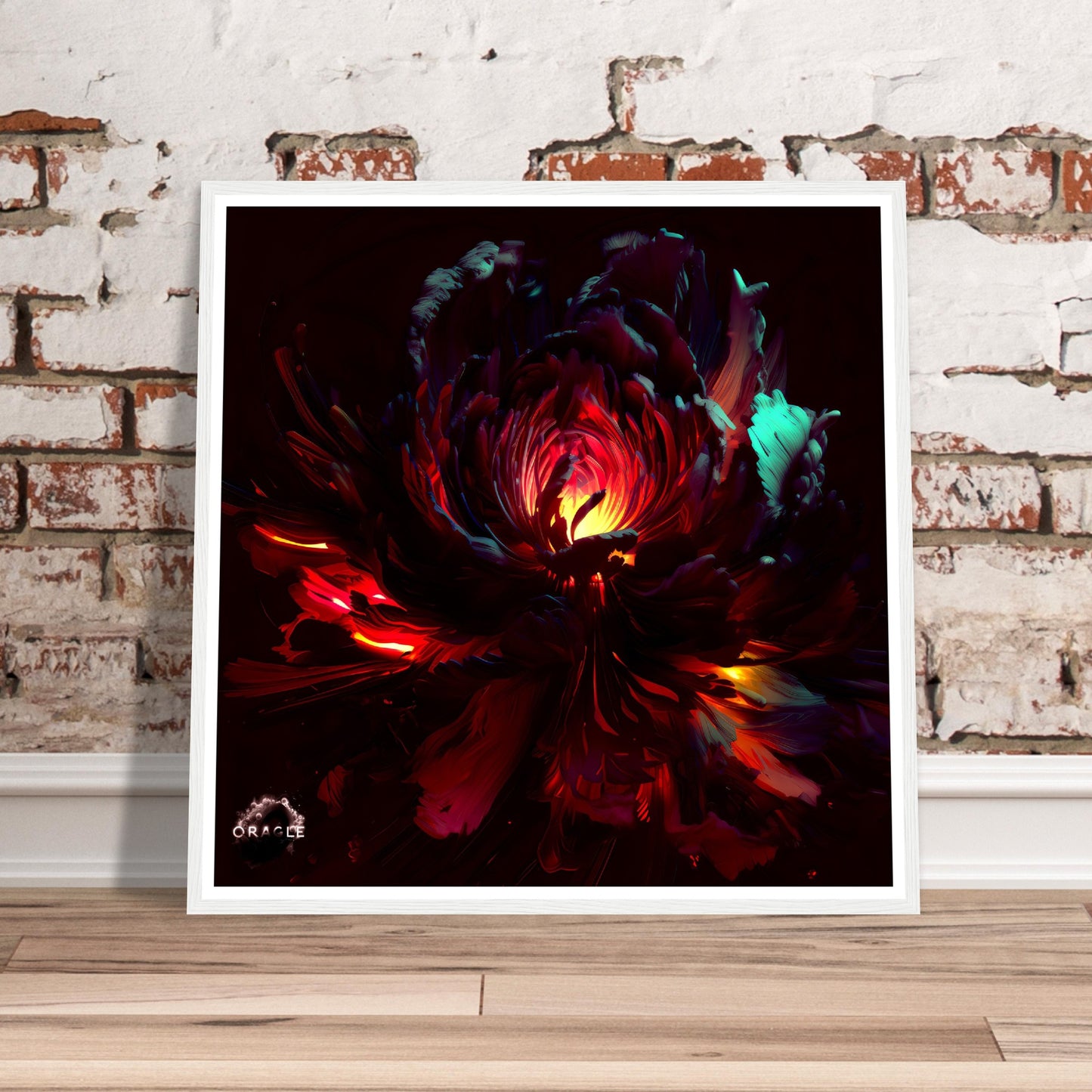 Illuminated Blossom - Premium Matte Paper Wooden Framed Poster Gelato