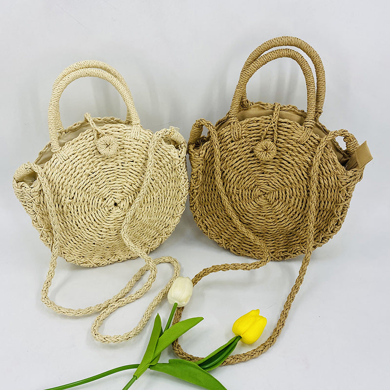 Ins Style Shell Retro Large Capacity Women's Straw Bag The Artful Oracle