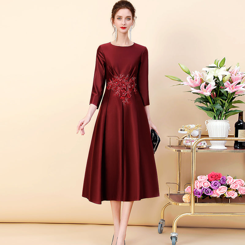 Women's Slim Fit Thin Embroidery Dress The Artful Oracle