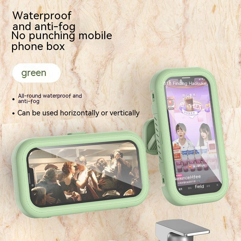 Bathroom Rotatable Waterproof Mobile Phone Box Punch-free The Artful Oracle