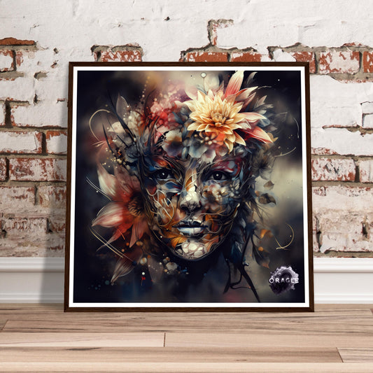 Petal Sprite: The Flower Nymph - Premium Matte Paper Wooden Framed Poster Gelato