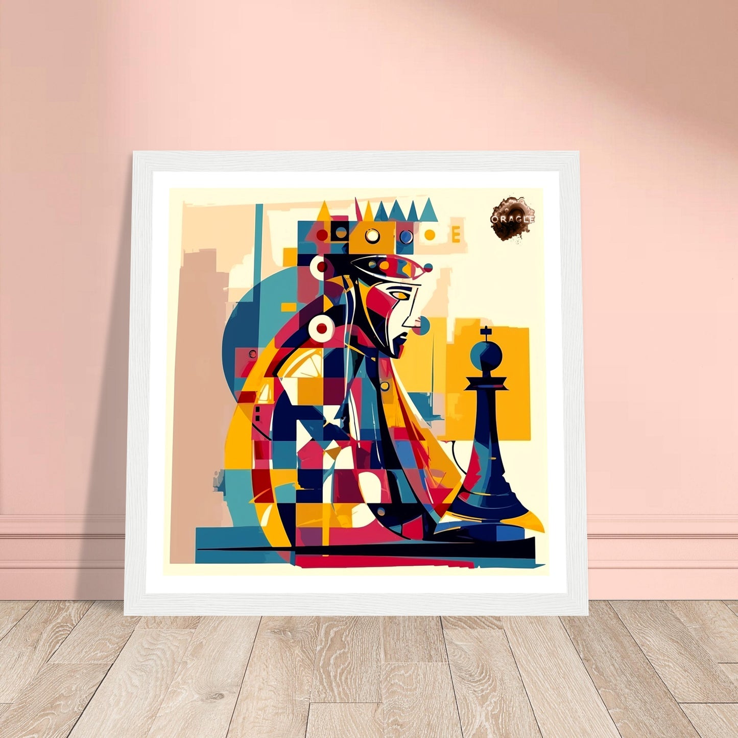 Abstract Elegance: The Queen's Reign - Premium Matte Paper Wooden Framed Poster Gelato