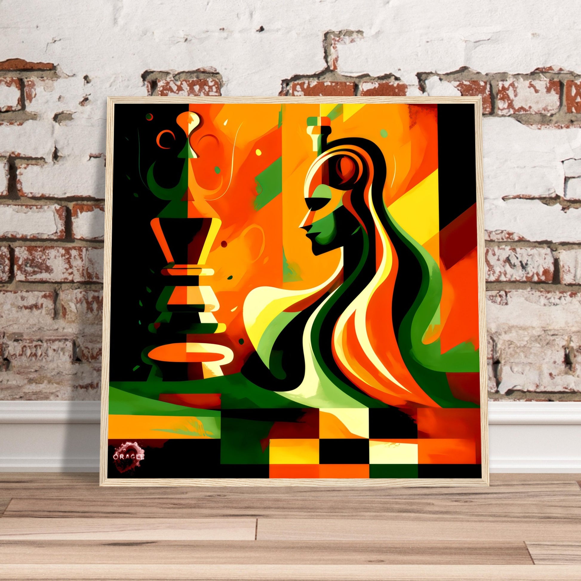 The Queen's Gambit: Mastering the Most Powerful Chess Piece - Premium Matte Paper Wooden Framed Poster Gelato