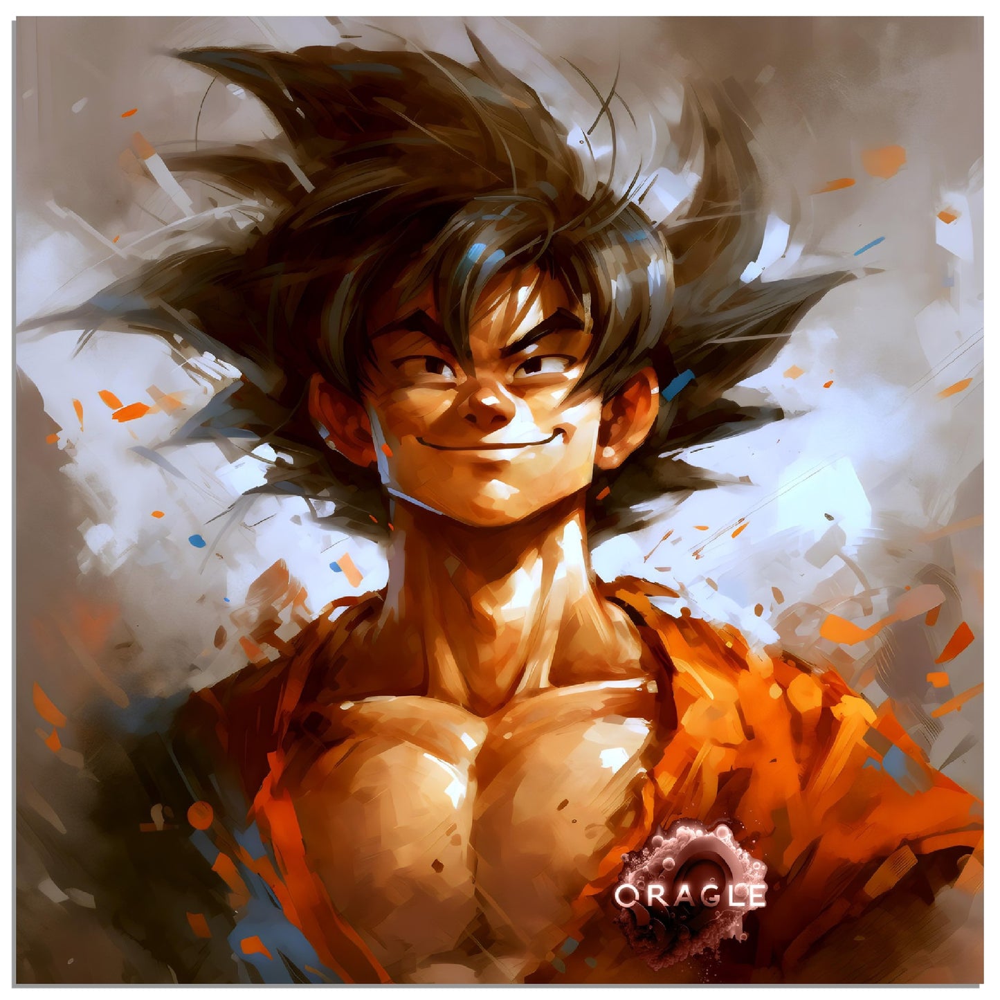 Goku Happy go Lucky - Aluminum Print Gelato