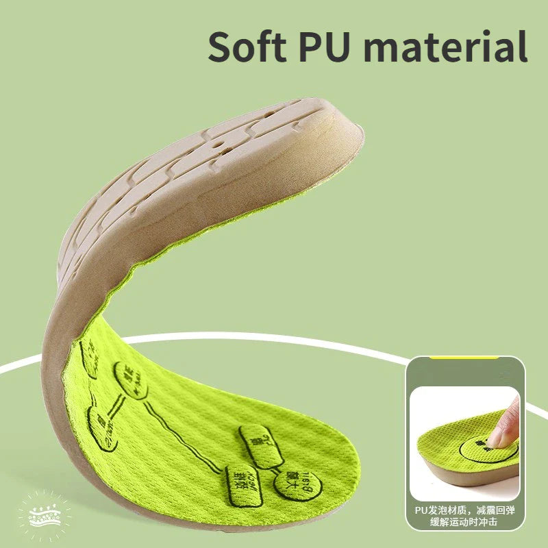 Foot Acupressure Insole Men Women Soft Breathable Sports Cushion Inserts Sweat-Absorbing Deodorant Insole Shoe Pads