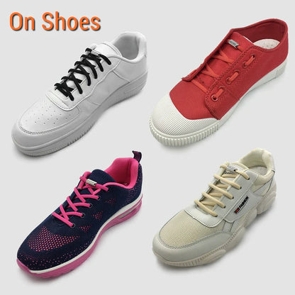 Elastic No Tie Shoelaces Semicircle Shoe Laces for Kids and Adult Sneakers Shoelace Quick Lazy Metal Lock Laces Shoe Strings