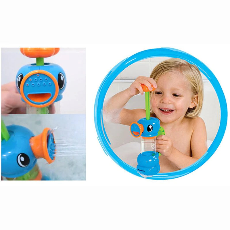 Kids Shower Bath Toys Cute Yellow Duck Waterwheel Elephant Toys Baby Faucet Bathing Water Spray Tool Dabbling Toy Baby Toys